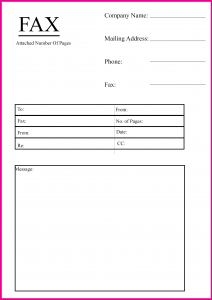 Personal Fax Cover Sheet PDF