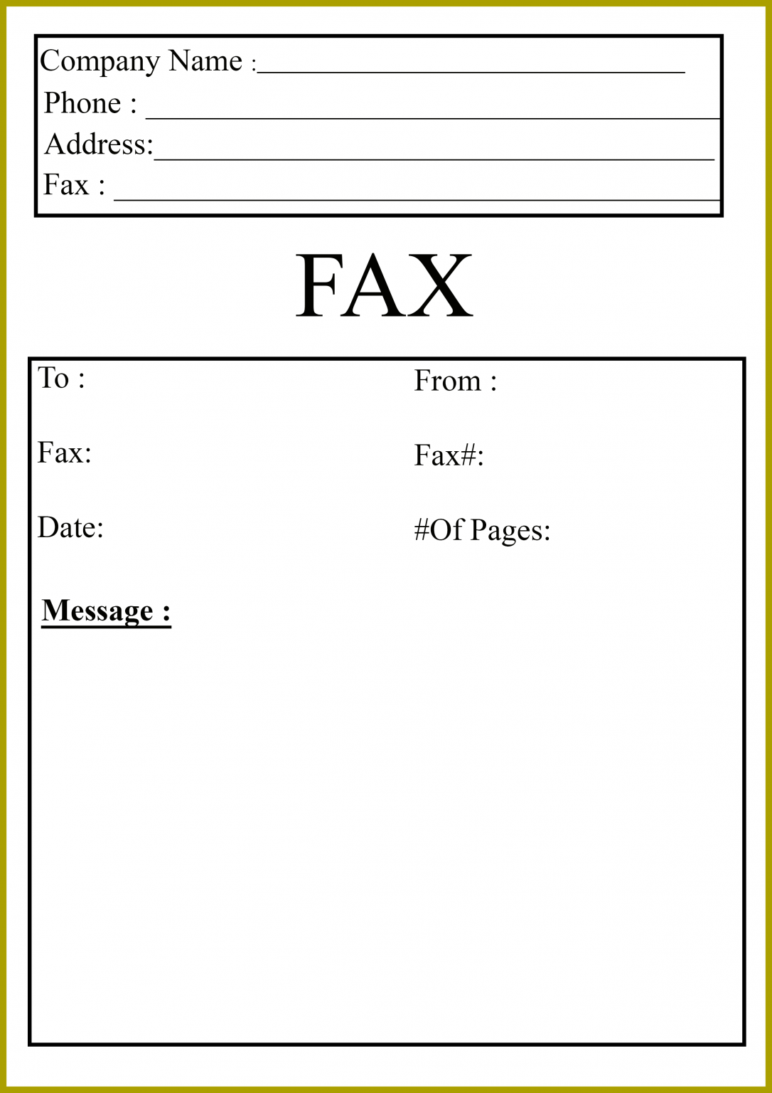 confidential fax cover letter