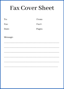 Printable Sample Fax Cover Sheet PDF