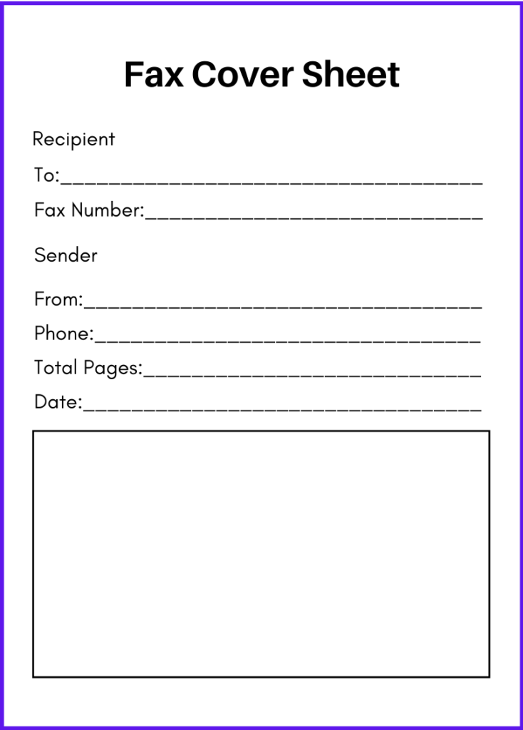 faxfresh cover sheet