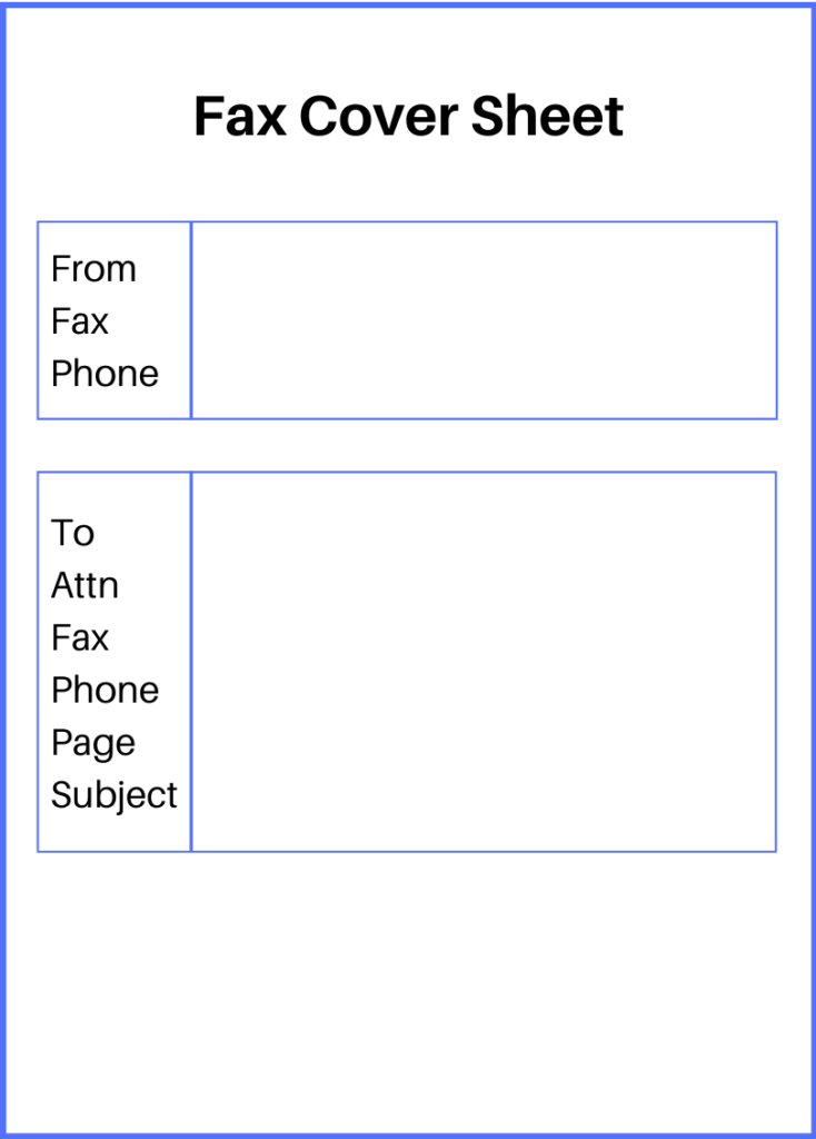 Basic Fax Cover Sheet