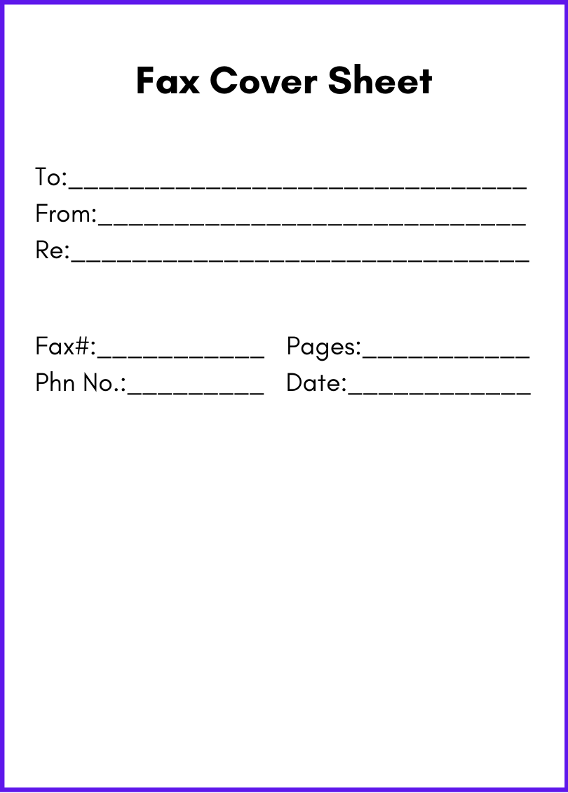 free blank printable fax cover sheet template in pdf