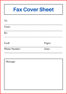 Free Generic Fax Cover Page PDF