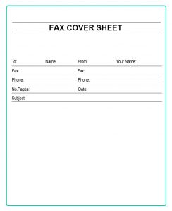 Free Printable Personal Fax Cover Sheet