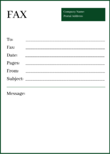 Free Professional Fax Cover Page PDF