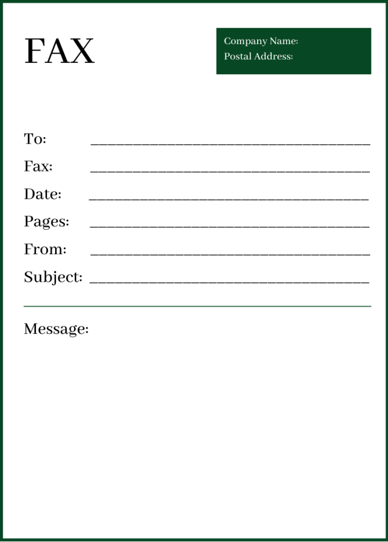 free professional fax cover sheet template in pdf
