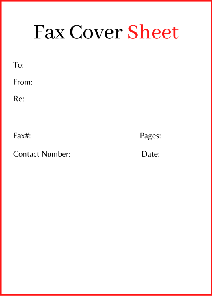 Free Professional Fax Cover Sheet