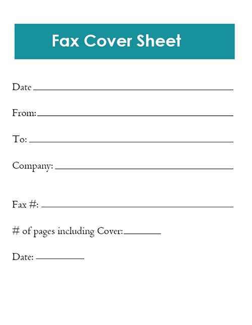 Personal Fax Cover Sheet Free