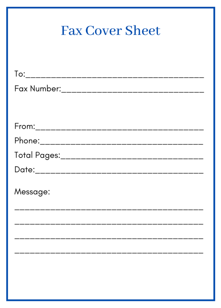 Free Fax Cover Sheet Templates In Pdf And Word
