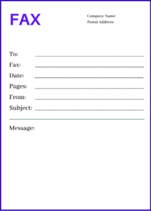 Professional Fax Cover Page Google Docs