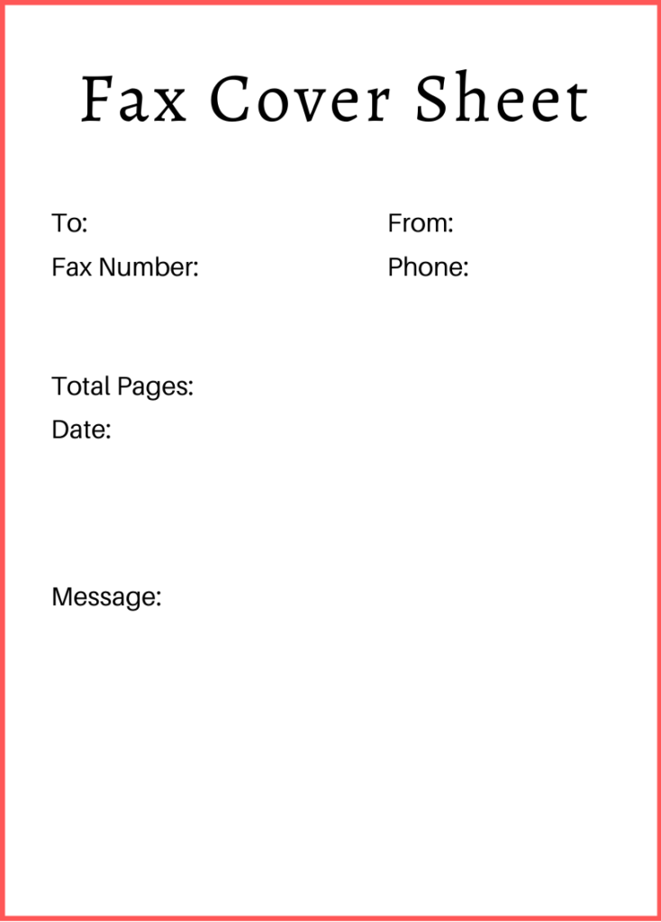 Professional Fax Cover Sheet Google Docs