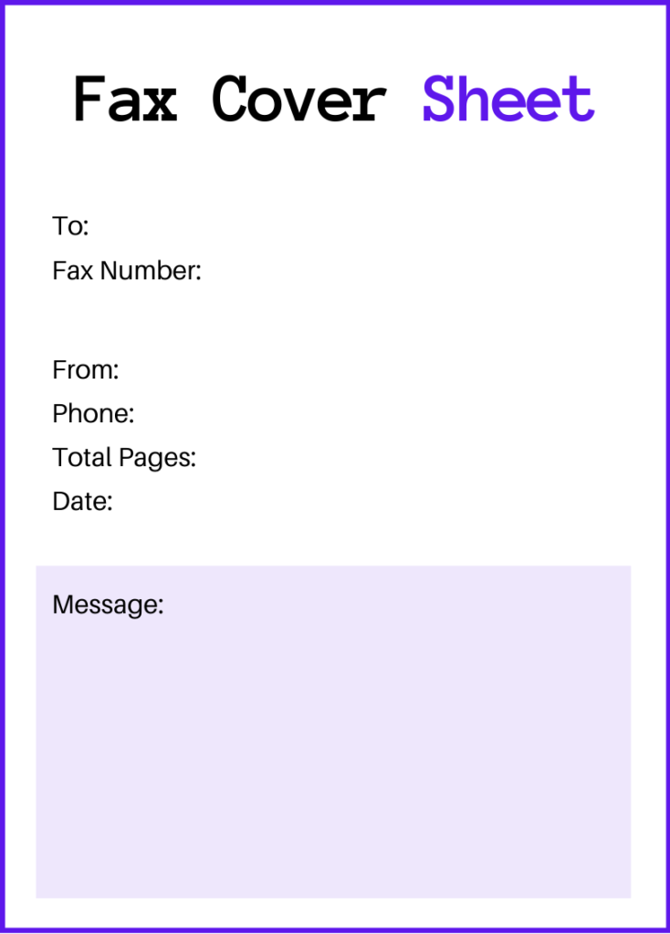 Professional Fax Cover Sheet PDF