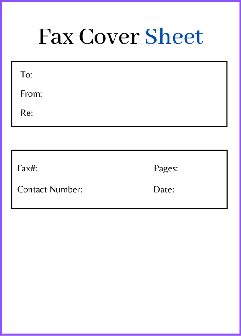 Free Professional Fax Cover Sheet Template in PDF