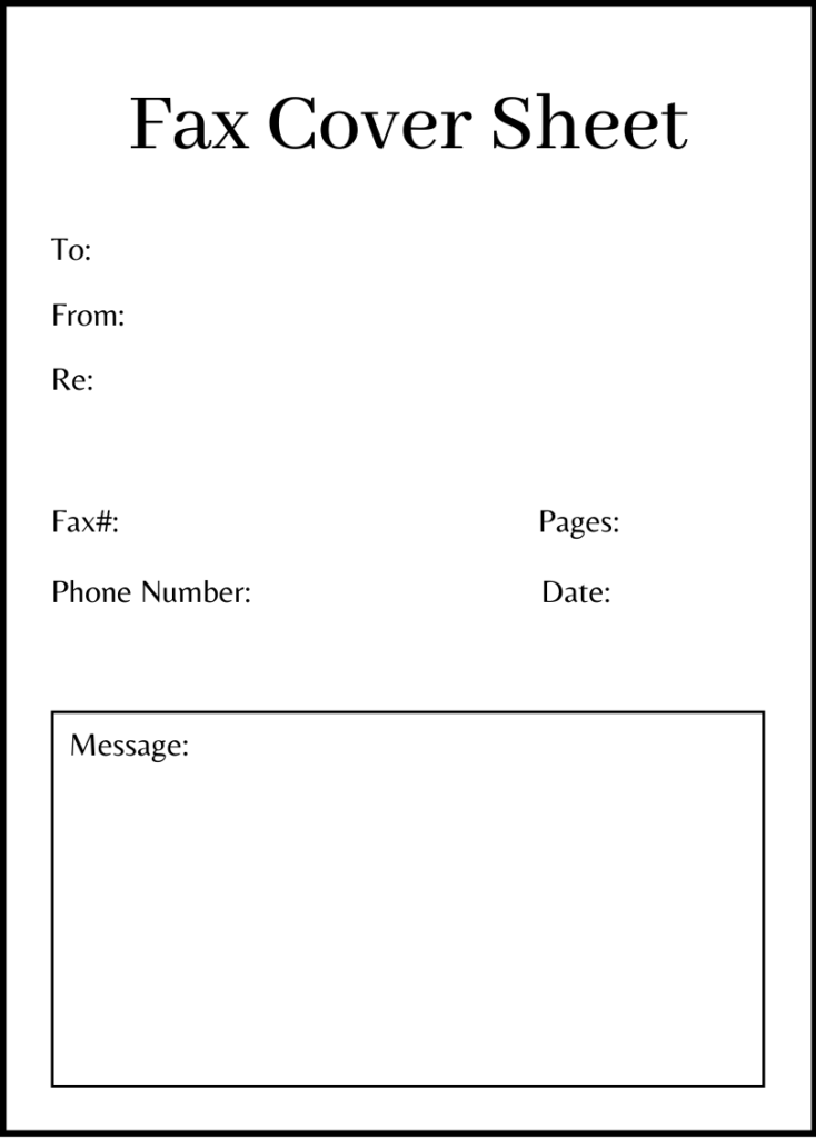 Professional Fax Cover Sheet Template