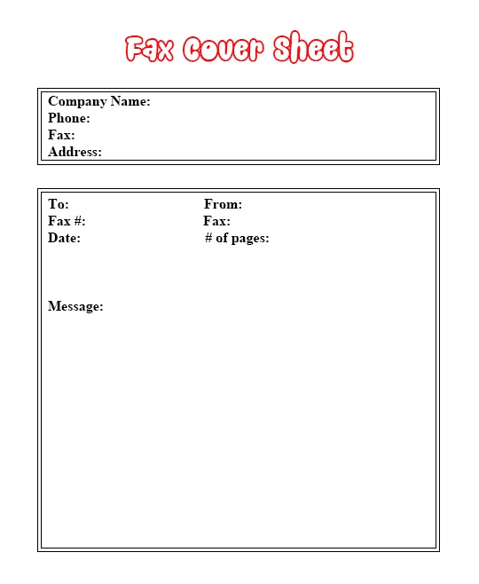 free professional fax cover sheet template