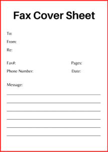 generic fax cover sheet pdf