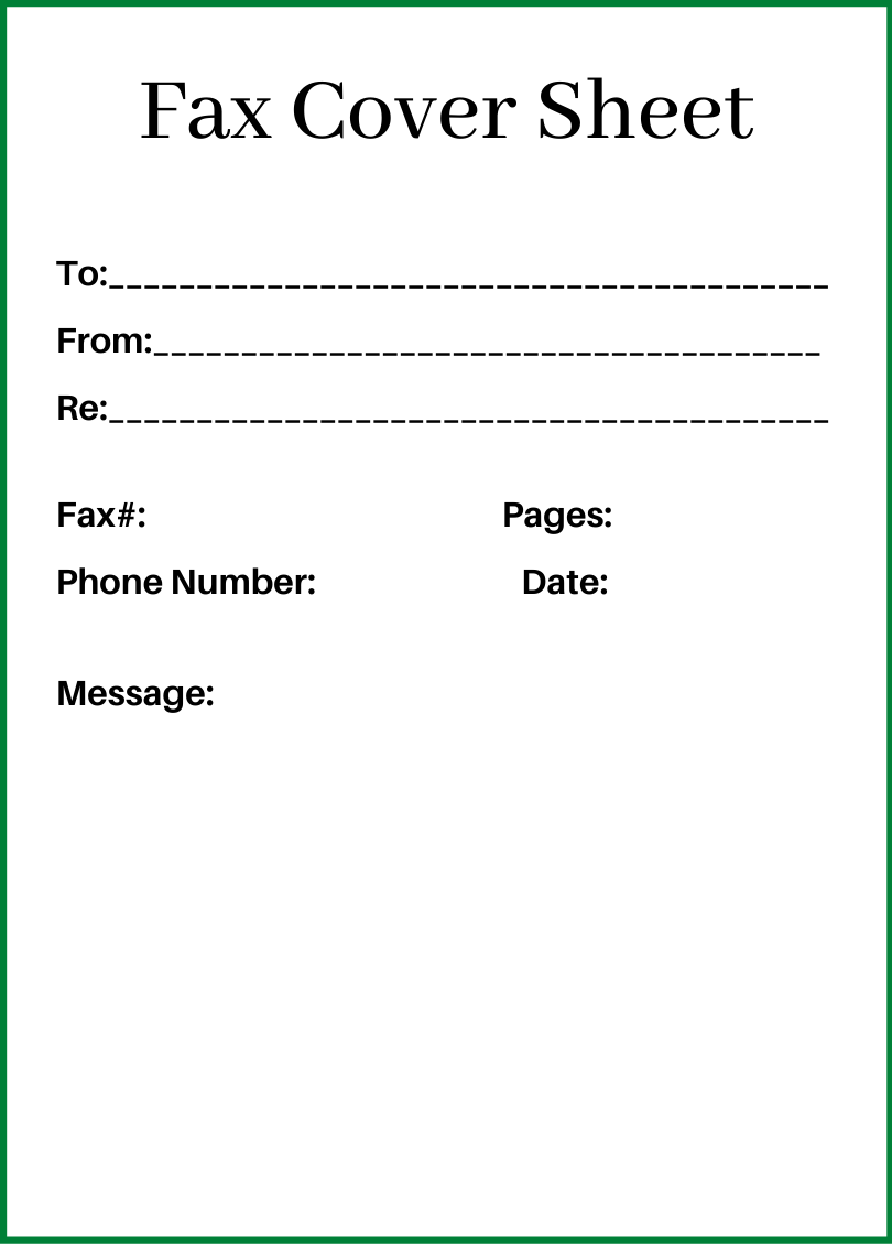 free generic fax cover sheet letter template in pdf