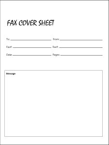 free standard fax cover sheet