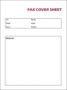printable standard fax cover sheet